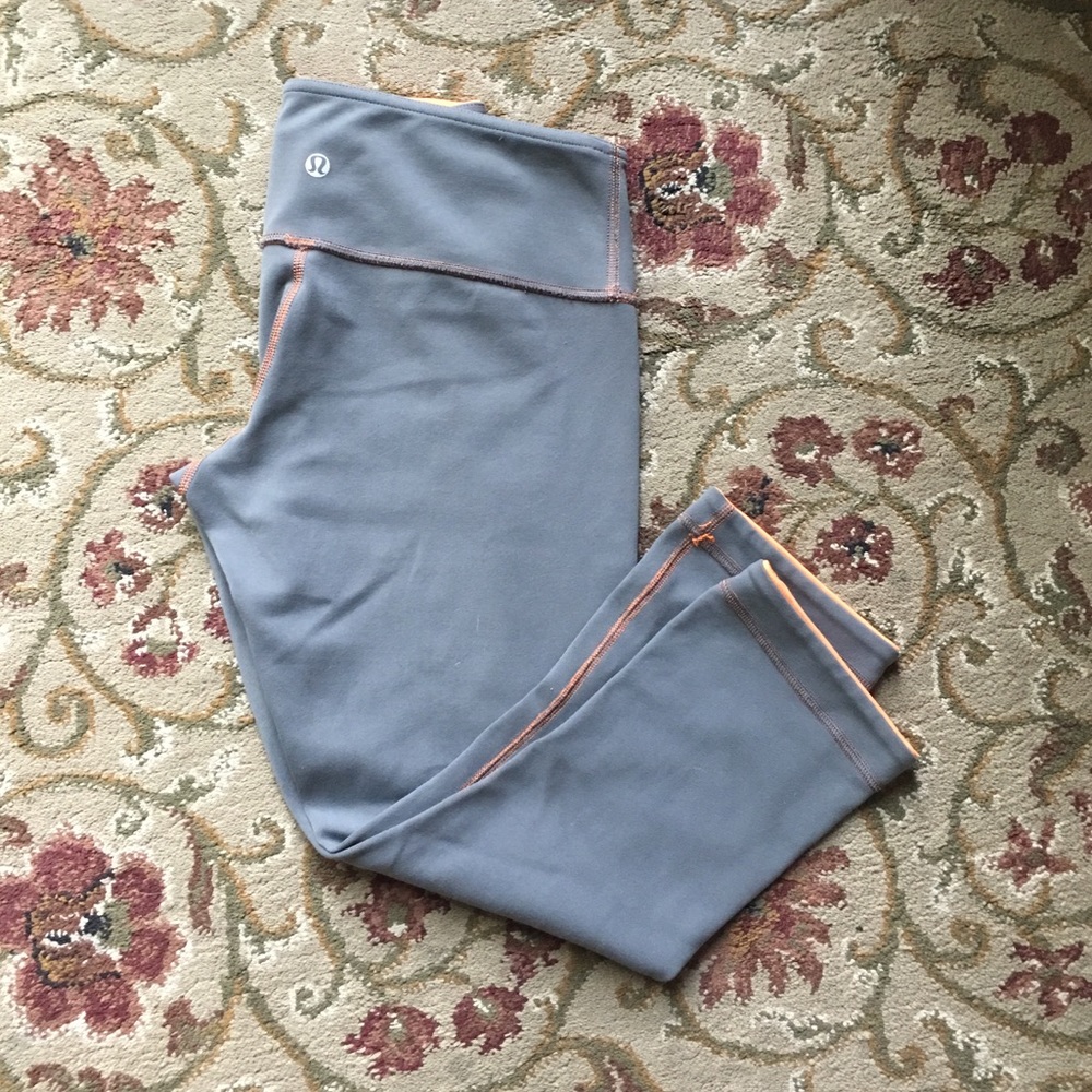 Reversible Grey and Orange Lulu Leggings